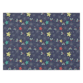 カラフルクリスマススノーフレーク&フラワーパターン テーブルクロス (正面(横))