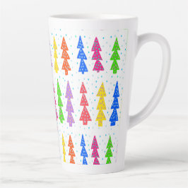 カラフルクリスマスツポップ・アートのリー カフェラテマグ