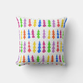 カラフルクリスマスツポップ・アートのリー クッション (正面)
