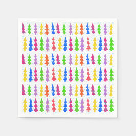 カラフルクリスマスツポップ・アートのリー スタンダードカクテルナプキン