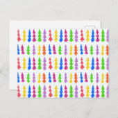 カラフルクリスマスツポップ・アートのリー ポストカード (正面/裏面)