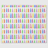 カラフルクリスマスツポップ・アートのリー ラッピングペーパー (フラット)