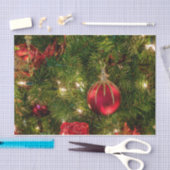 カラフルクリスマスツリーとオーナメント 薄葉紙 (クラフト)