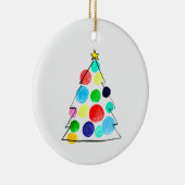 カラフルクリスマスツリーの水色 セラミックオーナメント (右)