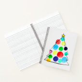 カラフルクリスマスツリーの水色 ノートブック (内部)