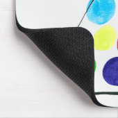 カラフルクリスマスツリーの水色 マウスパッド (コーナー)