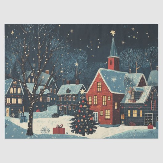 カラフルクリスマスツリーの灯り 薄葉紙 (正面)