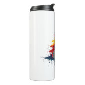 カラフルクリスマスツリーアート – Merry Christmas Deco タンブラー (回転左)