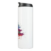 カラフルクリスマスツリーアート – Merry Christmas Deco タンブラー (回転右)