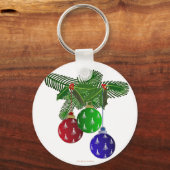 カラフルクリスマスツリーオーナメント キーホルダー (正面)