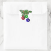 カラフルクリスマスツリーオーナメント スクエアシール (バッグ)