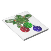 カラフルクリスマスツリーオーナメント ノートパッド (アングル)
