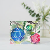 カラフルクリスマスツリーオーナメント ポストカード (スタンド正面)