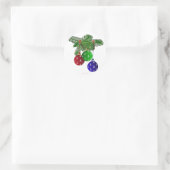 カラフルクリスマスツリーオーナメント ラウンドシール (バッグ)