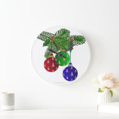 カラフルクリスマスツリーオーナメント ラージ壁時計 (ホーム)