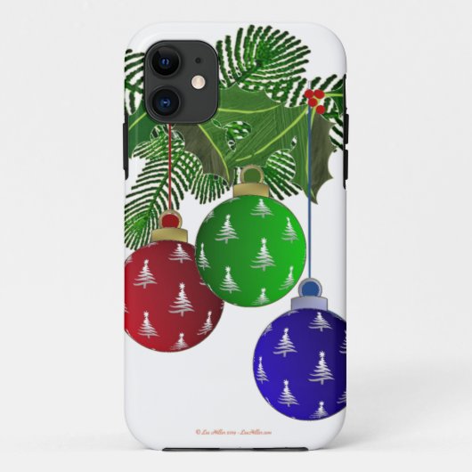 カラフルクリスマスツリーオーナメント Case-Mate iPhoneケース (裏面)