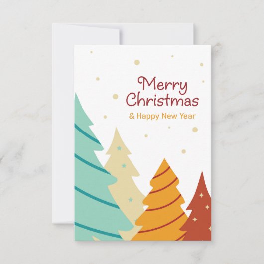 カラフルクリスマスツリーカード。 カード (正面)