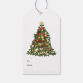 カラフルクリスマスツリーギフトラベル ギフトタグ (裏面)