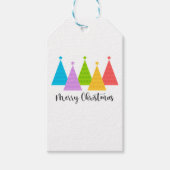 カラフルクリスマスツリーズクラフト ギフトタグ (正面)