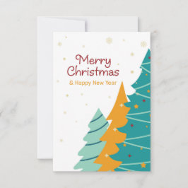 カラフルクリスマスツリーセット。 カード