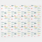 カラフルクリスマスツリーパターン フリースブランケット (正面(横))