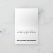 カラフルクリスマスツリービジネスホリデーカード シーズンカード (内部)