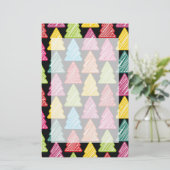 カラフルクリスマスツリー文房具 便箋 (スタンド正面)