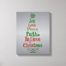 カラフルクリスマスツリー キャンバスプリント