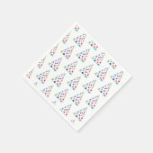 カラフルクリスマスツリー スタンダードカクテルナプキン (角)