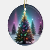 カラフルクリスマスツリー セラミックオーナメント (左)