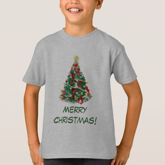 カラフルクリスマスツリー:ベクターアート: Tシャツ (正面)