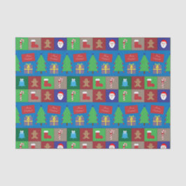 カラフルクリスマスパターンティッシュペーパー 薄葉紙