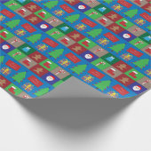 カラフルクリスマスパターン包装紙 ラッピングペーパー (角)