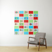 カラフルクリスマスパターン タペストリー (インサイチュ(横))