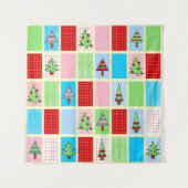 カラフルクリスマスパターン タペストリー (正面)