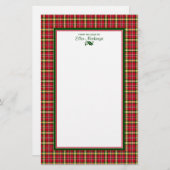 カラフルクリスマスパーソナライズされた 便箋 (正面/裏面)