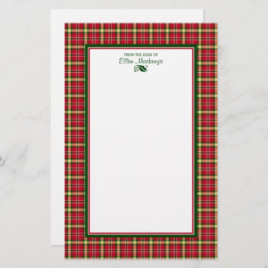 カラフルクリスマスパーソナライズされた 便箋 (正面/裏面)