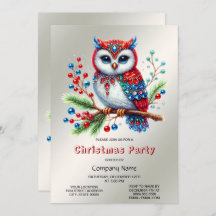 カラフルクリスマスパーティの招待状