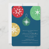 カラフルクリスマスパーティーオーナメント 招待状 (正面)