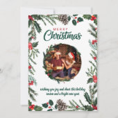 カラフルクリスマスファミリー写真ホリデーカード シーズンカード (正面)