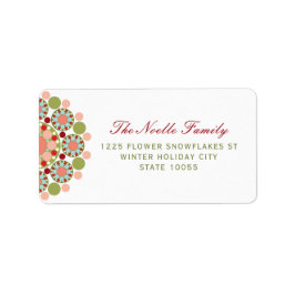 カラフルクリスマスフェスティバルフラワーホリデーアドレス ラベル