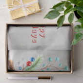 カラフルクリスマスフクロウティッシュペーパー 薄葉紙 (ギフト)