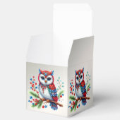 カラフルクリスマスフクロウホリデーギフトボックス フェイバーボックス (オープン)