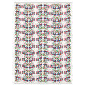 カラフルクリスマスフクロウホリデーテーブルクロス テーブルクロス (正面)