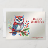 カラフルクリスマスフクロウ シーズンカード (正面)