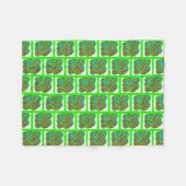 カラフルクリスマスフラワーフリースブランケット フリースブランケット (正面(横))