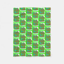 カラフルクリスマスフラワーフリースブランケット フリースブランケット