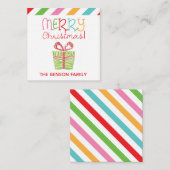 カラフルクリスマスプレゼントのエンクロージャカード ノートカード (正面/裏面)
