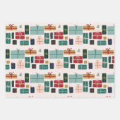 カラフルクリスマスプレゼントの箱 ラッピングペーパーシート (正面3)