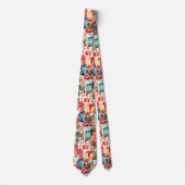 カラフルクリスマスプレゼント水彩模様 ネクタイ (正面)